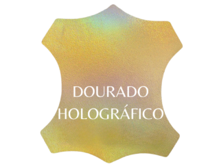 Couro Sintético Egeu - Dourado Holográfico