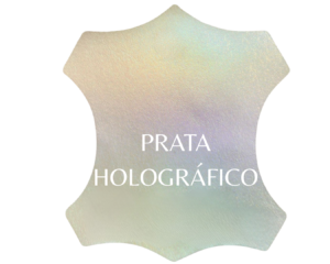 Couro Sintético Egeu - Prata Holográfico